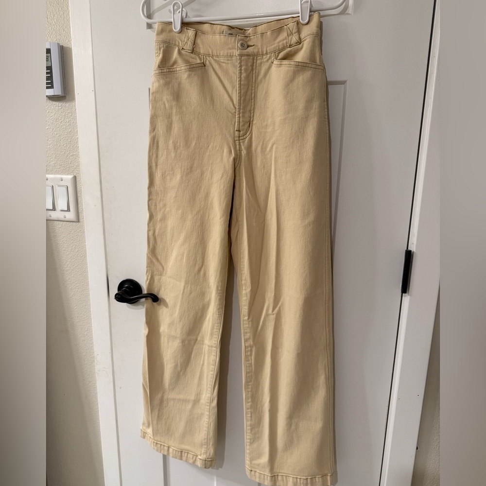 Madewell Emmett Wide-Leg Cream Colored Khaki Pants. Women’s. Size 26.